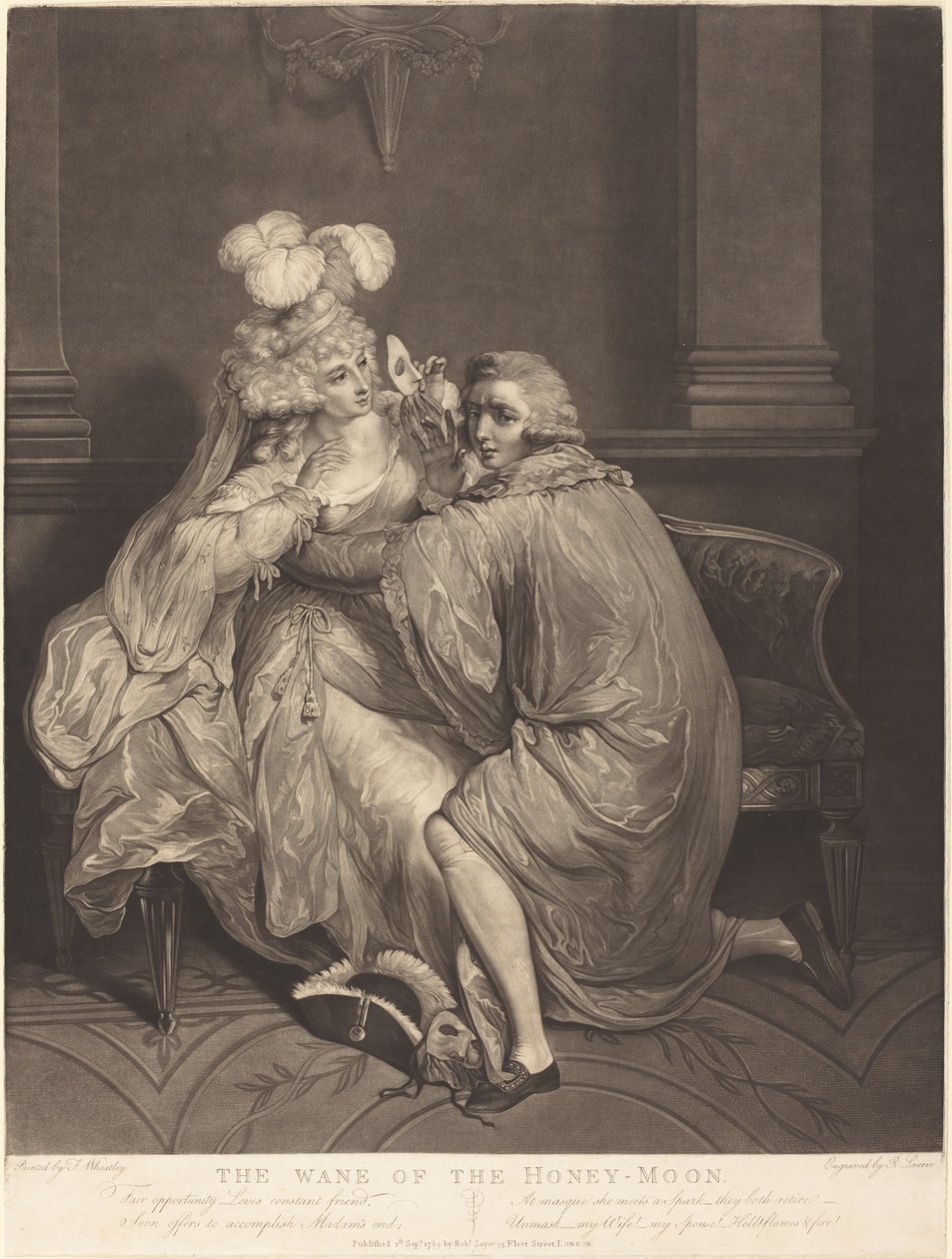 Upadek miesiąca miodowego autorstwa Robert Laurie after Francis Wheatley