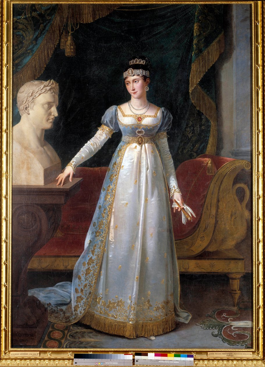 Portret en pied de Marie-Paulette dit Pauline Bonaparte, księżniczka Borghese (1780-1825), księżna Guastalla Obraz Roberta Lefebvre (1755-1830) autorstwa Robert Lefebvre
