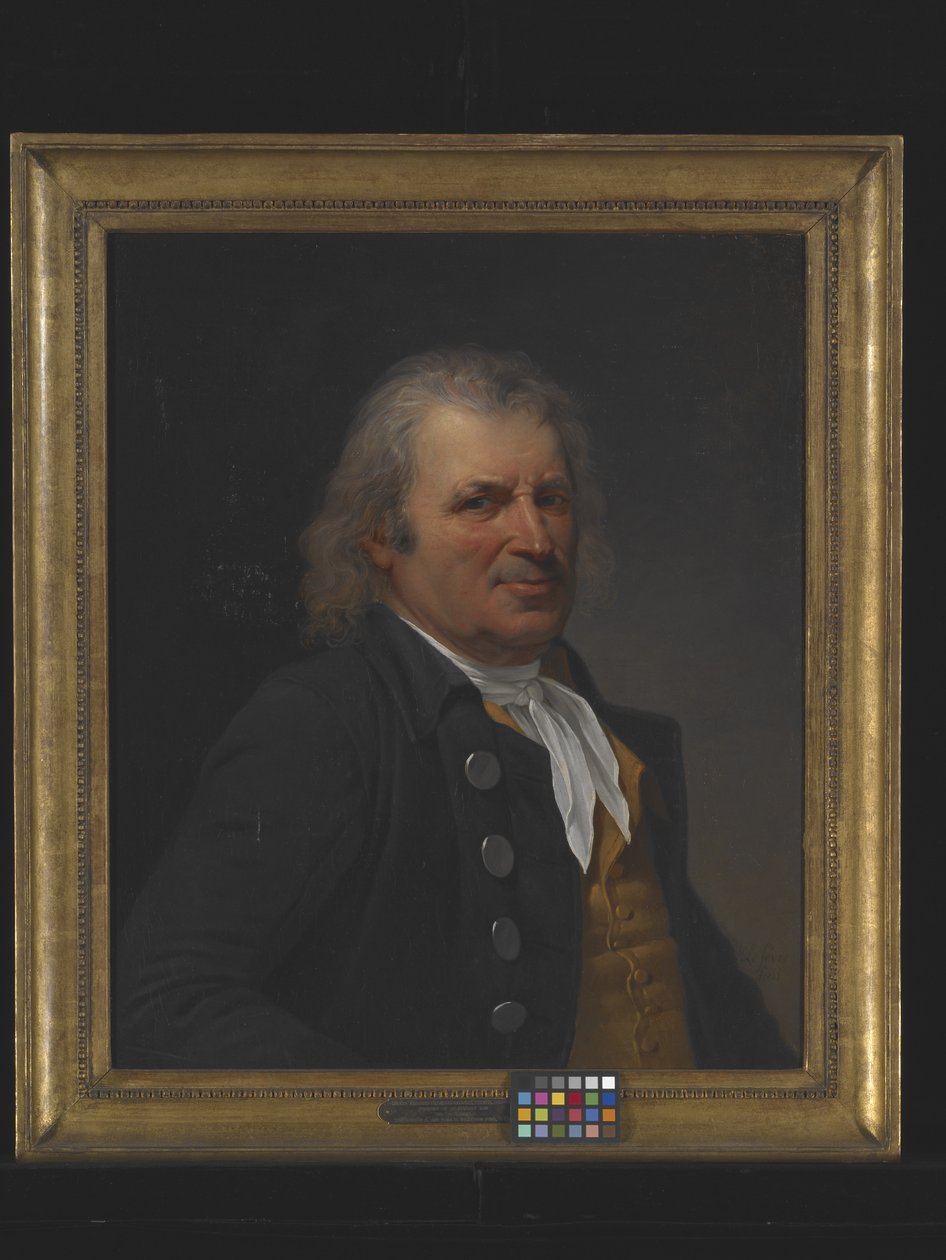 Portret starszego mężczyzny (olej na płótnie) autorstwa Robert Lefevre