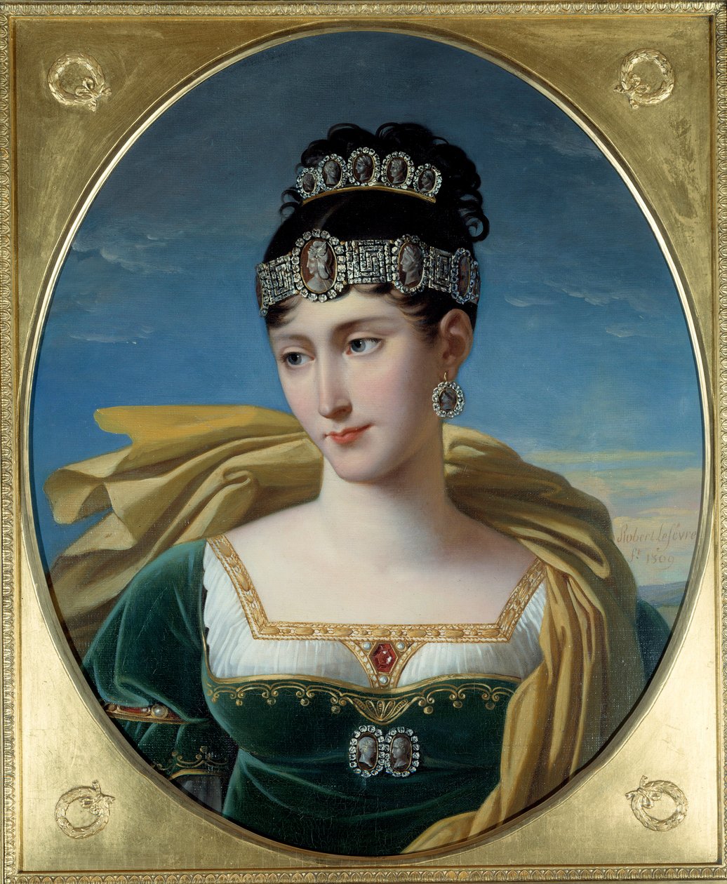 Portret Pauliny Bonaparte, księżniczki Borghese (1780 - 1825) siostry Napoleona I. Obraz Roberta Lefevre (1755-1830) autorstwa Robert Lefevre