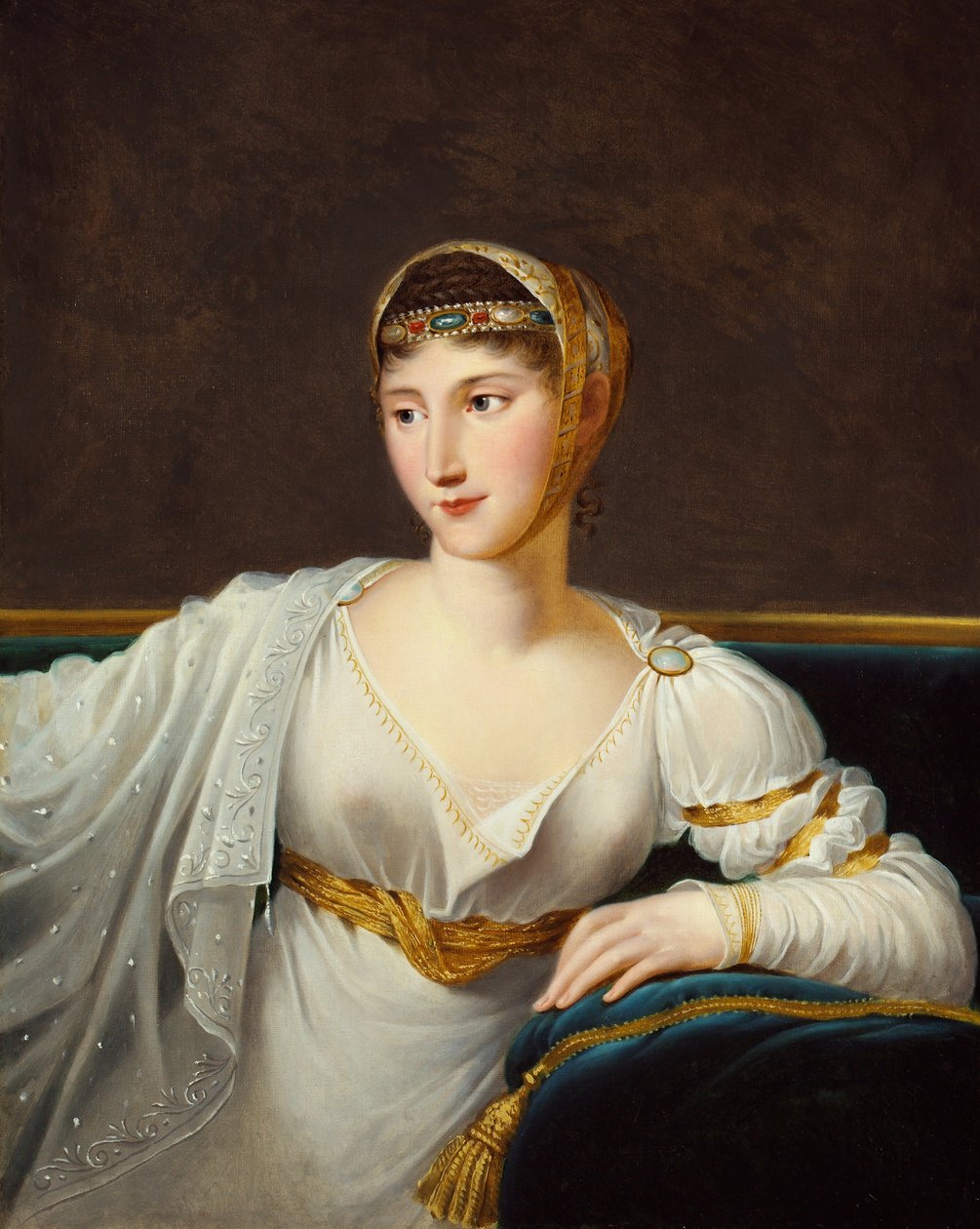 Portret księżniczki Pauliny Borghese, żony generała Leclerca (olej na płótnie) autorstwa Robert Lefevre