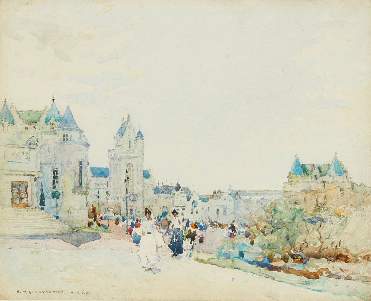 Promenada (akwarela) autorstwa Robert McGowan Coventry