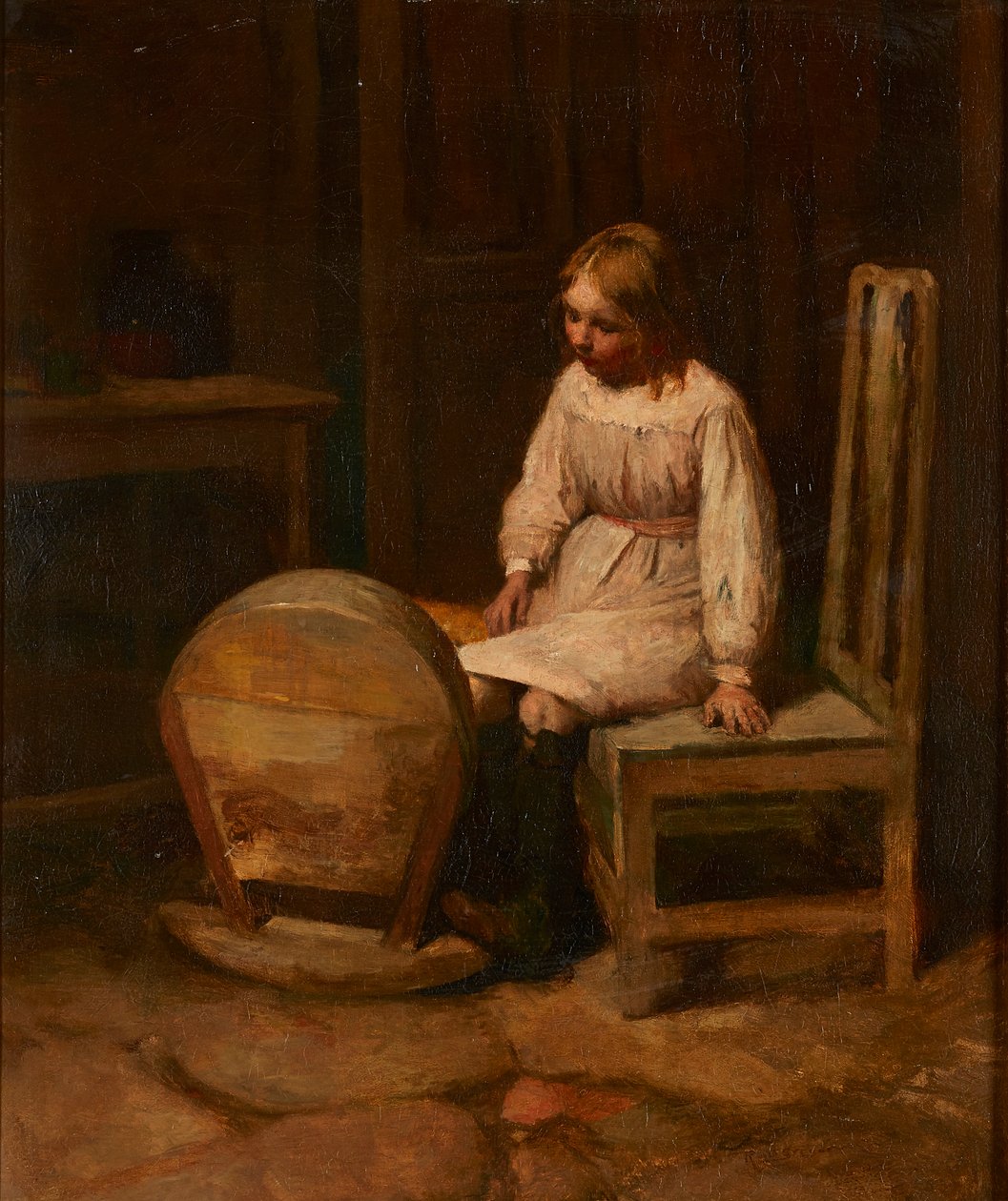 Kołysanie kołyski (olej na płótnie) autorstwa Robert McGregor