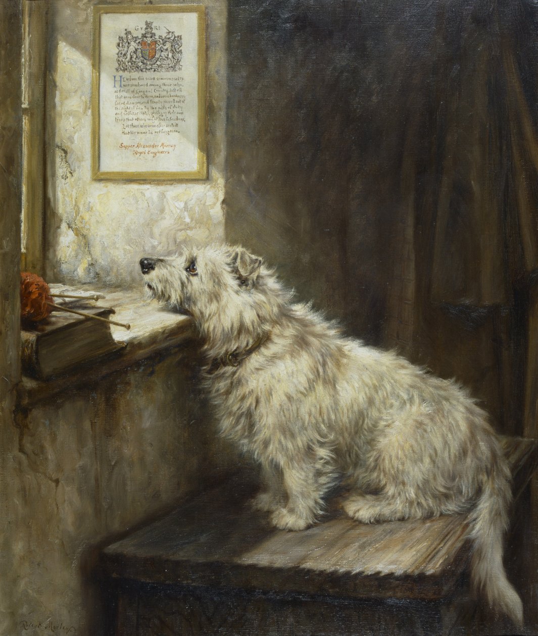 Czy wróci?, c.1918 (olej na płótnie) autorstwa Robert Morley