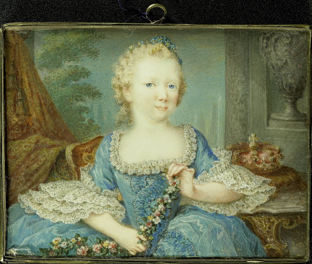 Wilhelmina Carolina (Carolina; 1743-87), księżniczka Orange-Nassau, córka Wilhelma IV i siostra Wilhelma V, jako dziecko autorstwa Robert Mussard