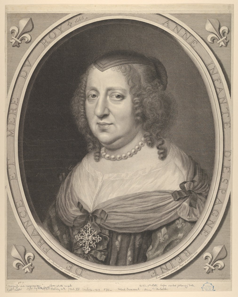 Anna Austriaczka autorstwa Robert Nanteuil