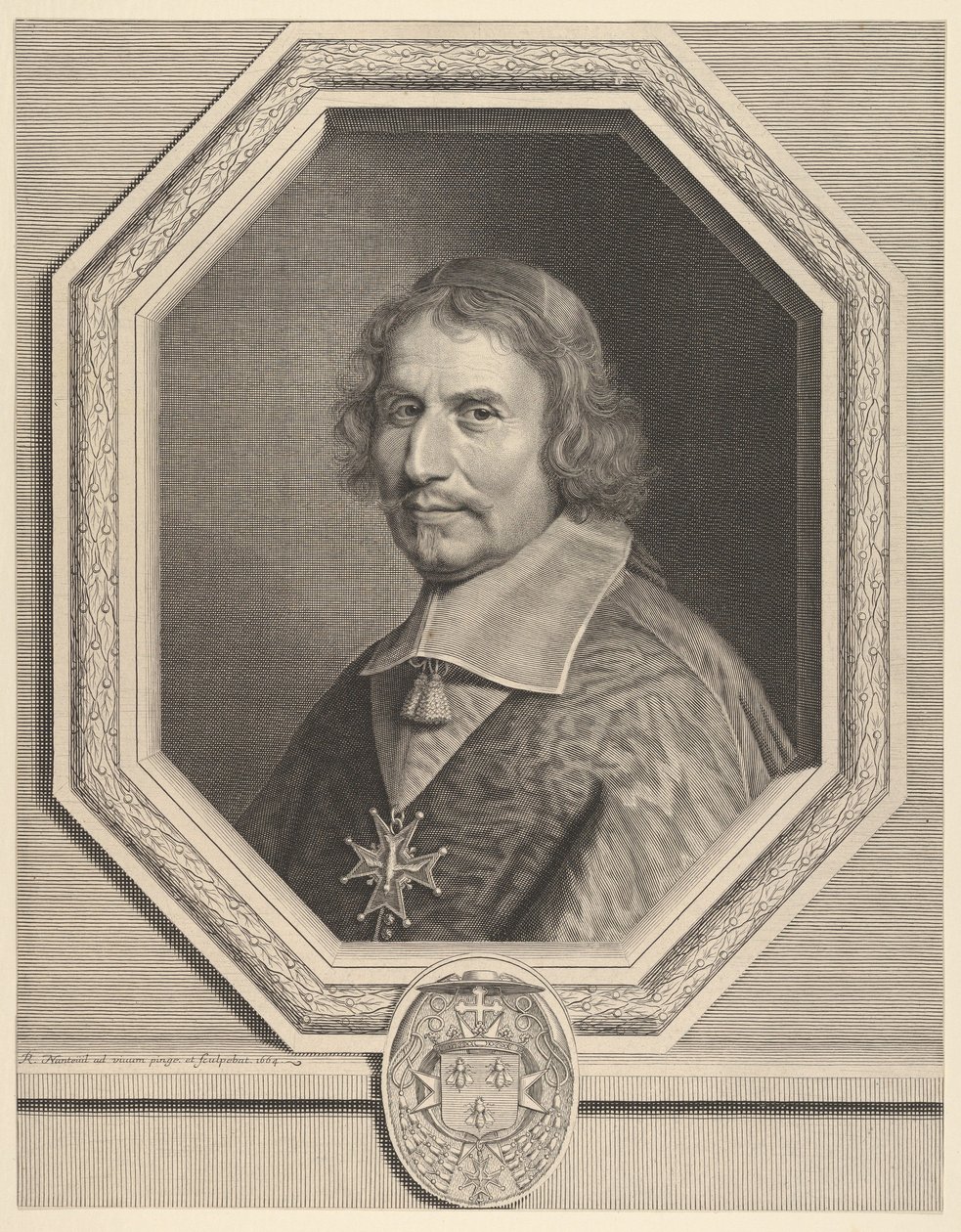 Kardynał Antonio Barberini, 1664. autorstwa Robert Nanteuil