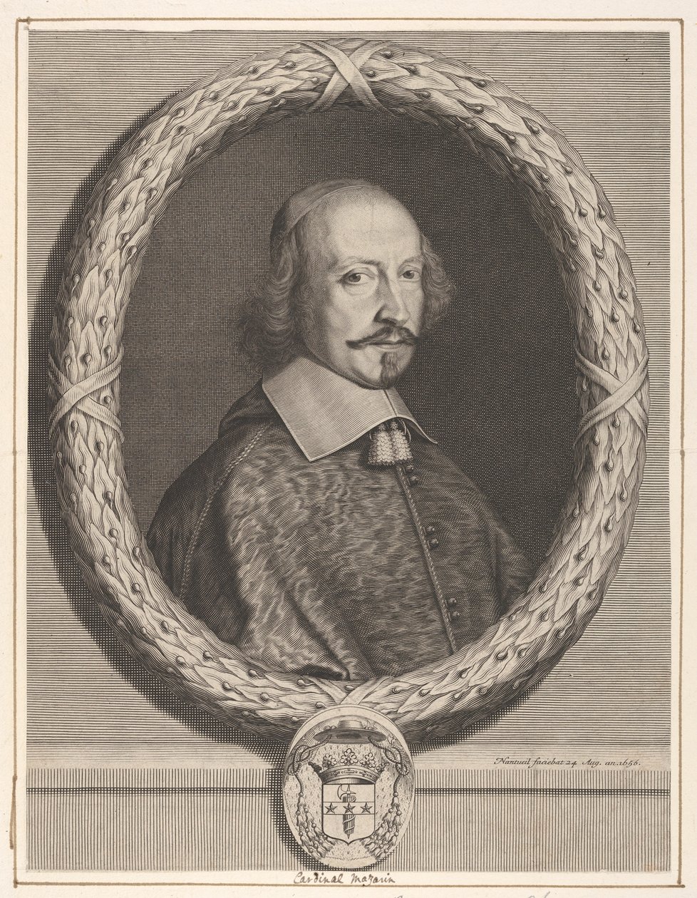 Kardynał Jules Mazarin, 1656. autorstwa Robert Nanteuil