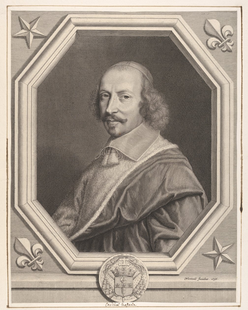 Kardynał Jules Mazarin, 1656. autorstwa Robert Nanteuil