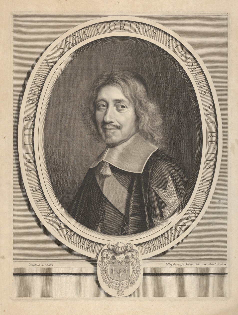 Kanclerz Michel IV Le Tellier, ca. 1661. autorstwa Robert Nanteuil