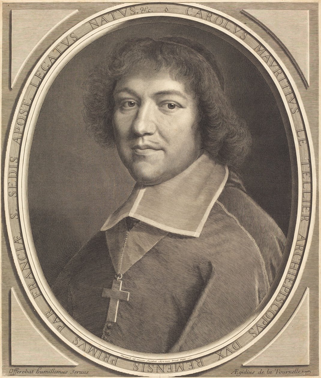 Charles Maurice Le Tellier autorstwa Robert Nanteuil
