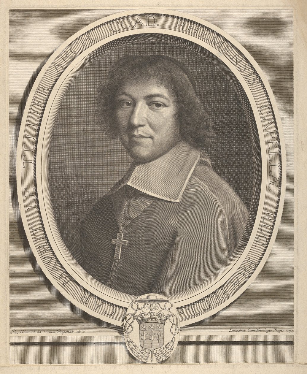 Charles-Maurice Le Tellier, 1670. autorstwa Robert Nanteuil