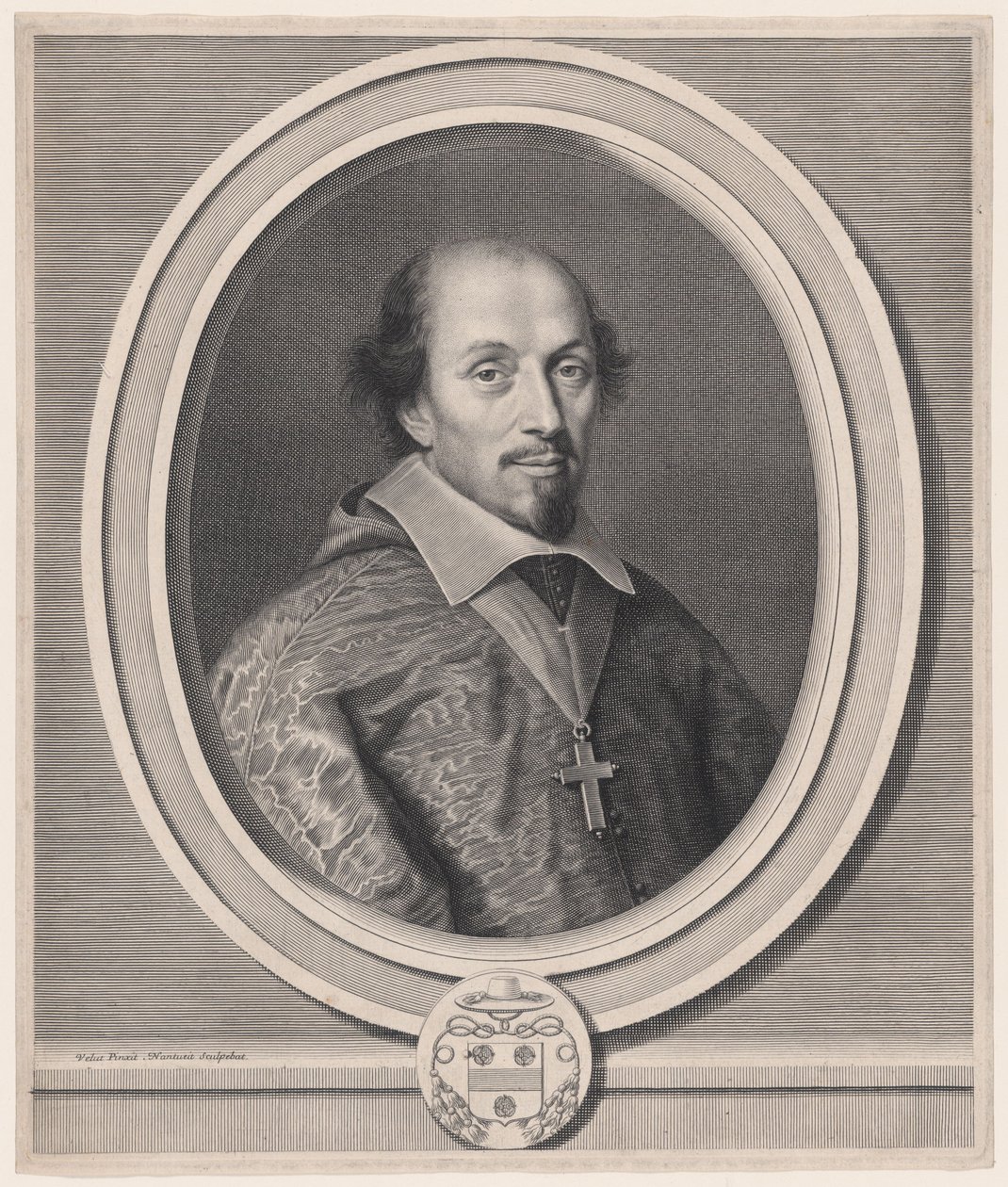 François Mallier du Houssay, biskup Troyes (Bishop of Troyes) autorstwa Robert Nanteuil