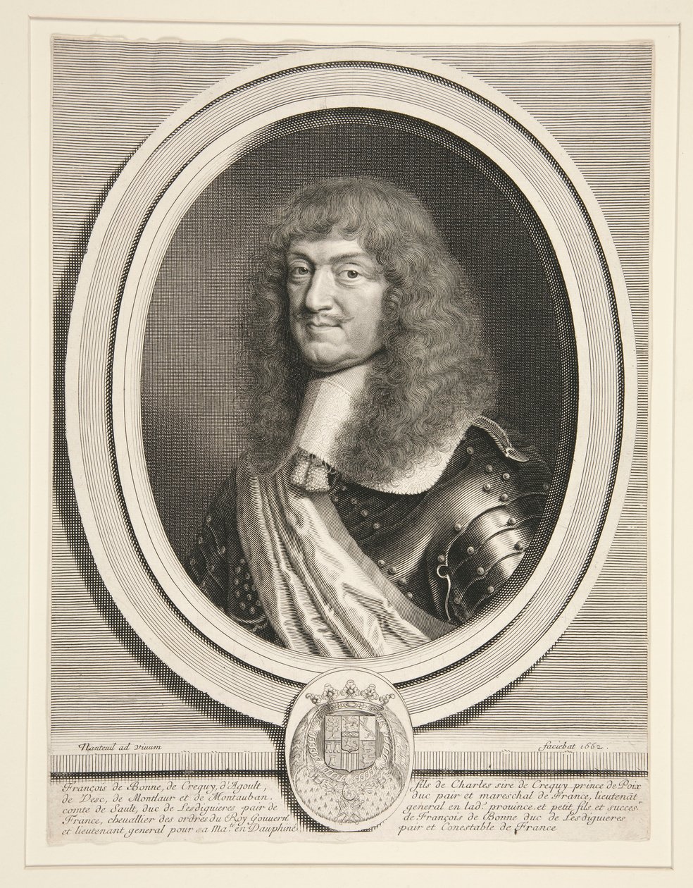 Francois de Bonne, Le Marchal de Cr?qui, duc de Lesdigui?res (marszałek Cr?qui, książę Lesdigui?res) (1624-1687) autorstwa Robert Nanteuil