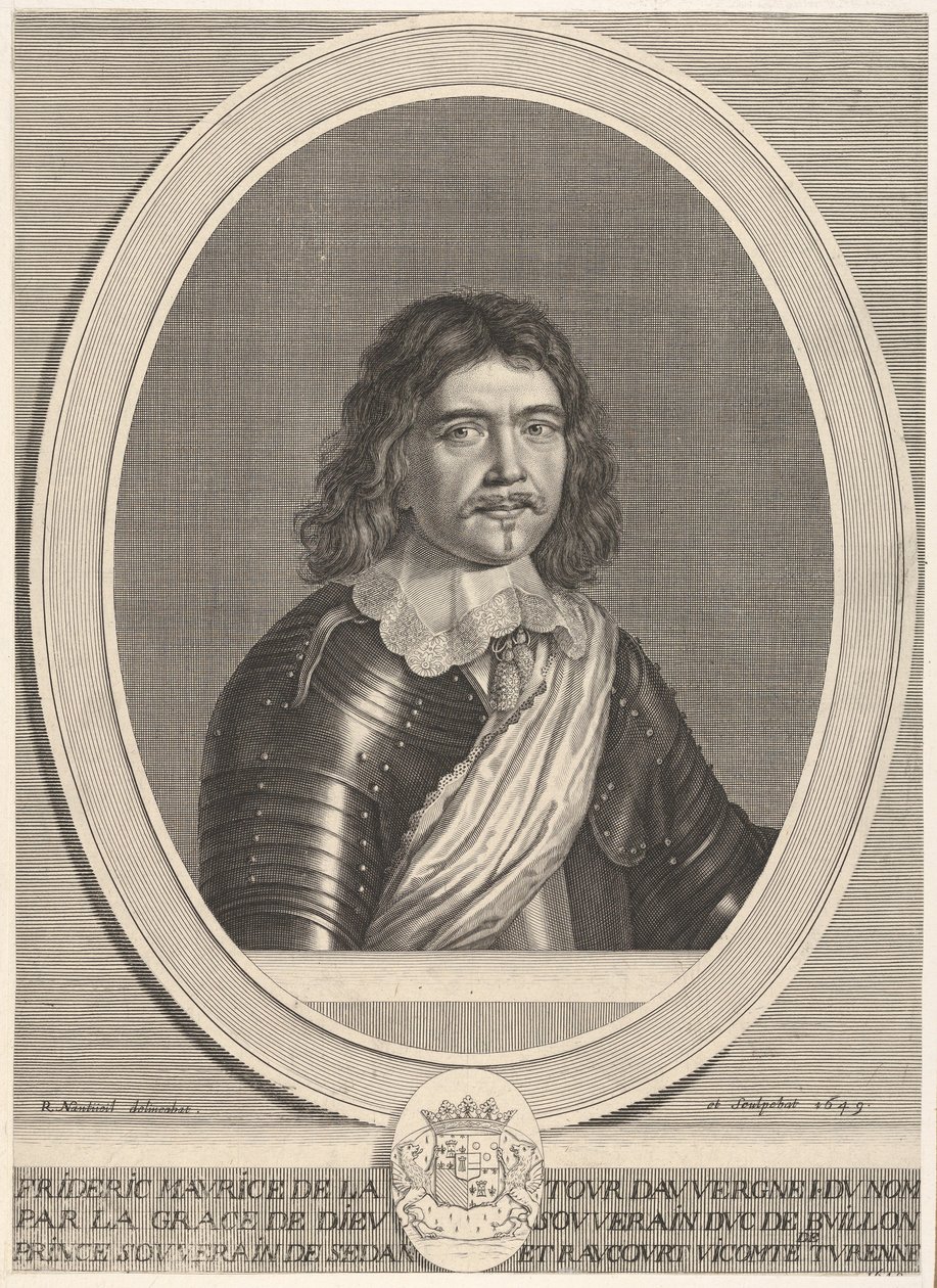 Frédéric-Maurice de la Tour dAuvergne, książę Bouillon, 1649. autorstwa Robert Nanteuil
