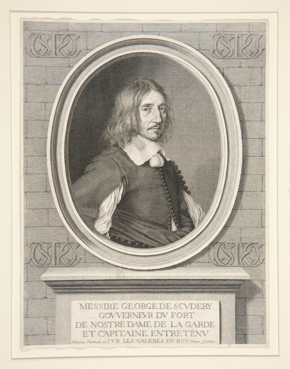 Georges de Scud?ry, autor, członek Akademii (1601-1668) autorstwa Robert Nanteuil
