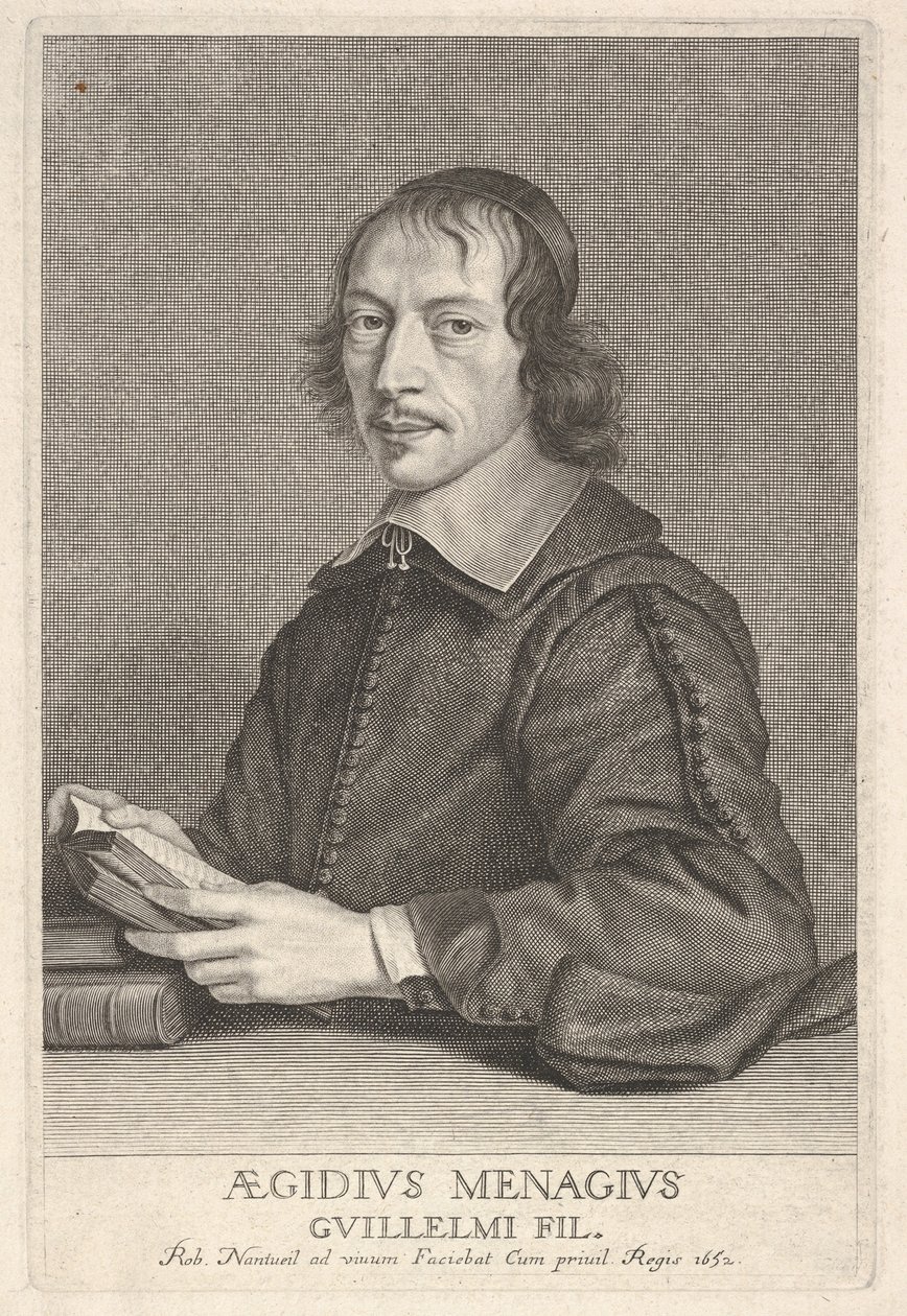 Gilles Menage, ca. 1652. autorstwa Robert Nanteuil