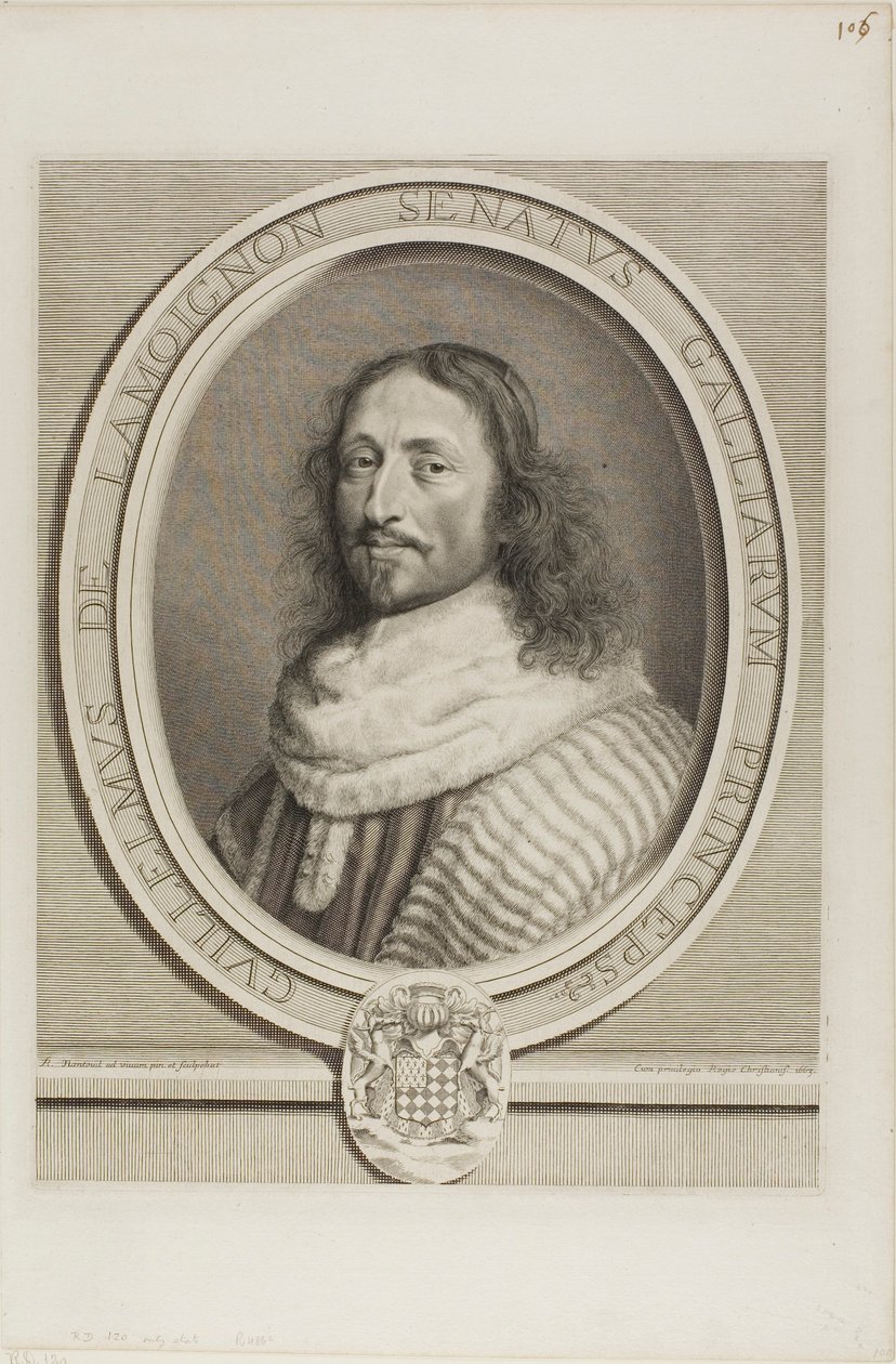 Guillaume de Lamoignon autorstwa Robert Nanteuil