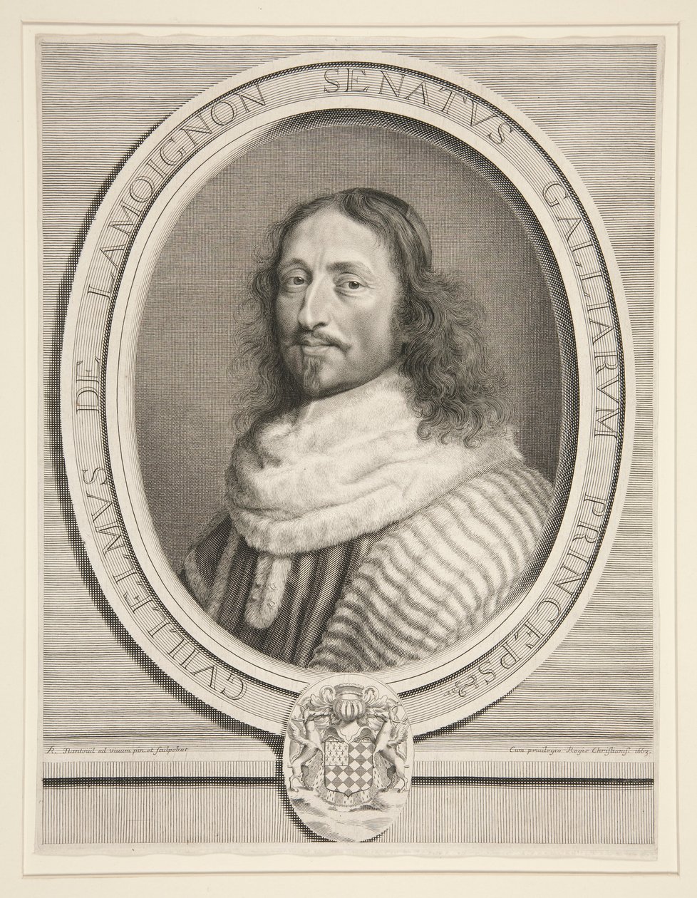 Guillaume de Lamoignon, pierwszy przewodniczący parlamentu paryskiego (pierwszy przewodniczący parlamentu paryskiego) autorstwa Robert Nanteuil