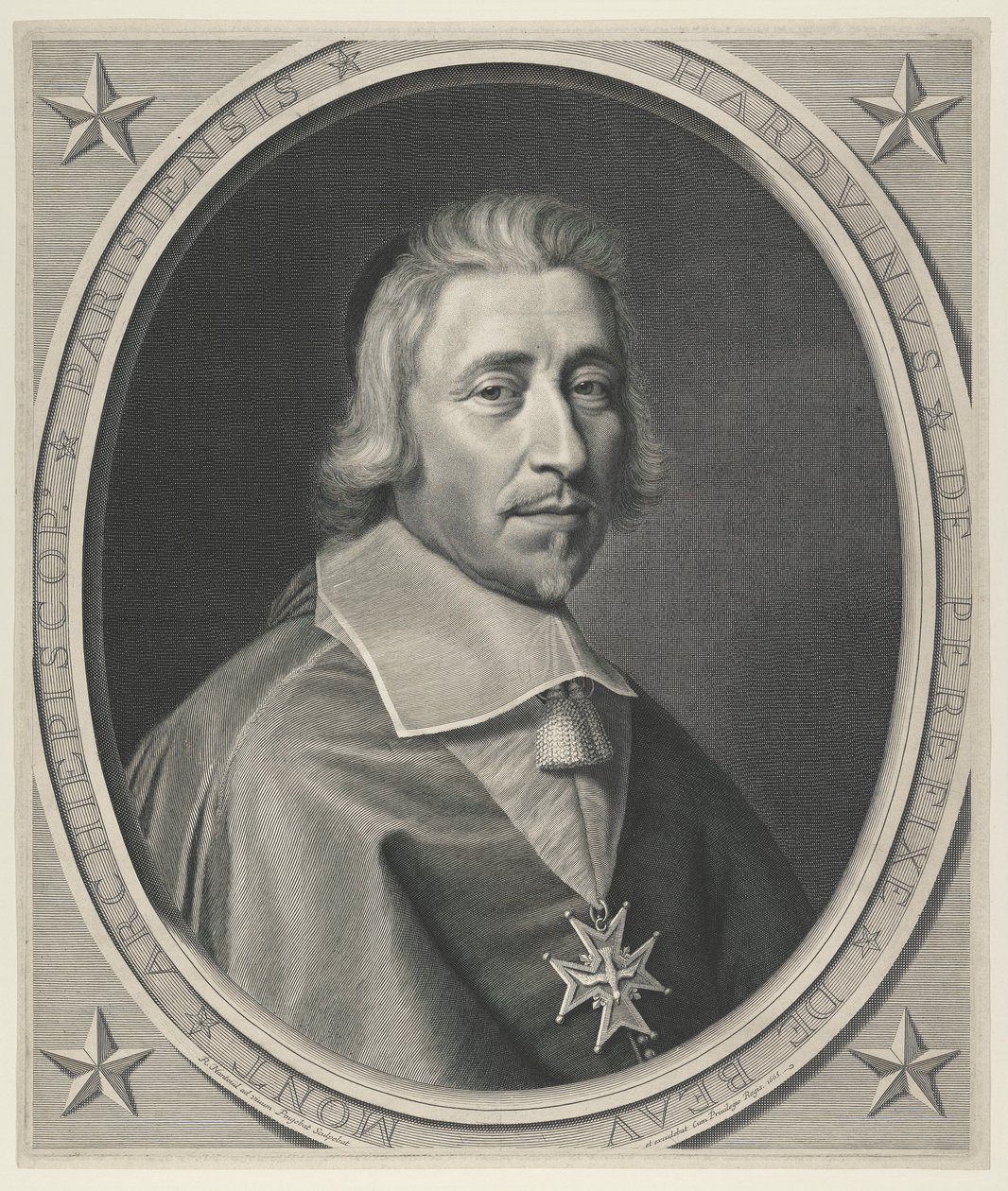 Hardouin de Beaumont de P?refixe, Arch?veque de Paris (arcybiskup Paryża) autorstwa Robert Nanteuil