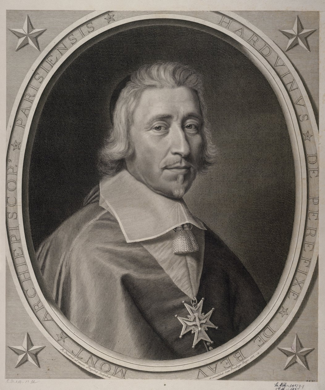 Hardouin de Péréfixe de Beaumont, arcybiskup Paryża. 1665. autorstwa Robert Nanteuil