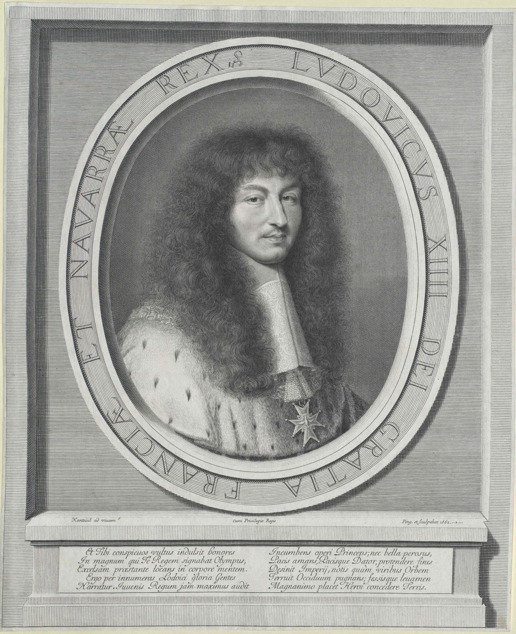 Król Francji Ludwik XIV autorstwa Robert Nanteuil