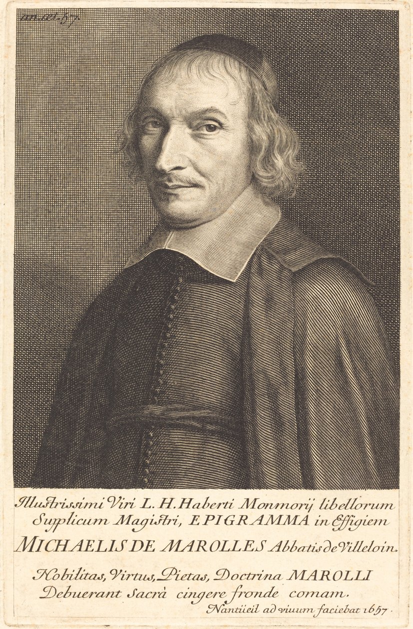 Ojciec Michel de Marolles autorstwa Robert Nanteuil