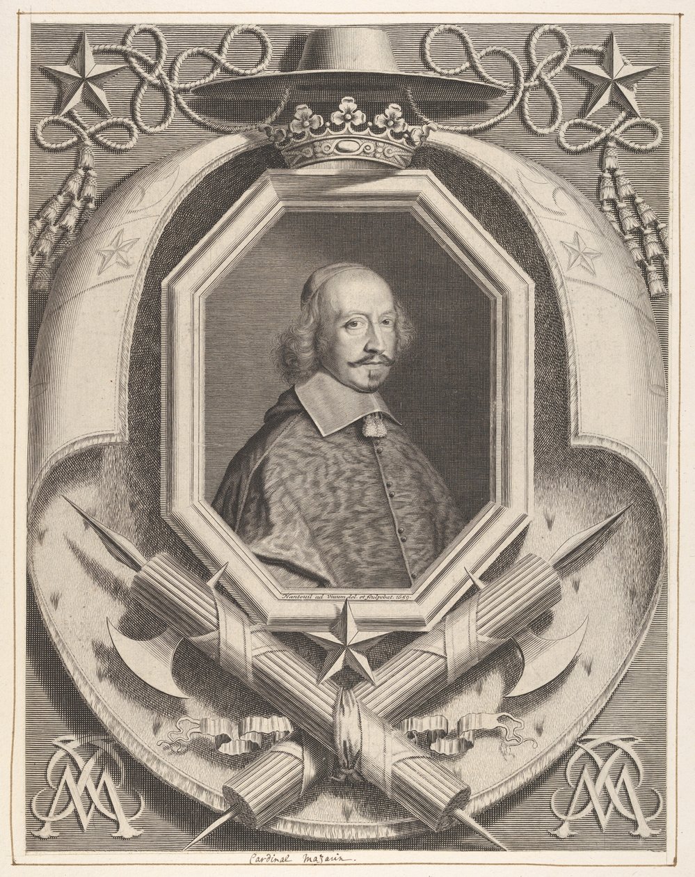 Kardynał Jules Mazarin, 1659. autorstwa Robert Nanteuil