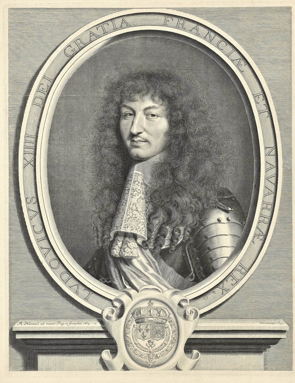 Ludwik XIV, król Francji 1638-1715, 1664 autorstwa Robert Nanteuil