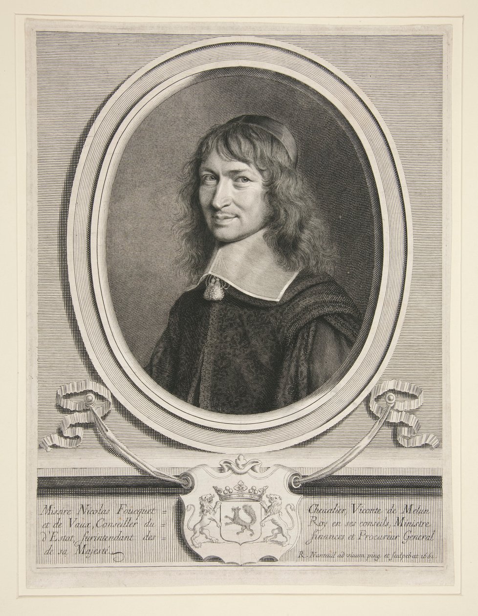 Nicholas Fouquet (Foucquet), wicehrabiego Melun i Vaux autorstwa Robert Nanteuil