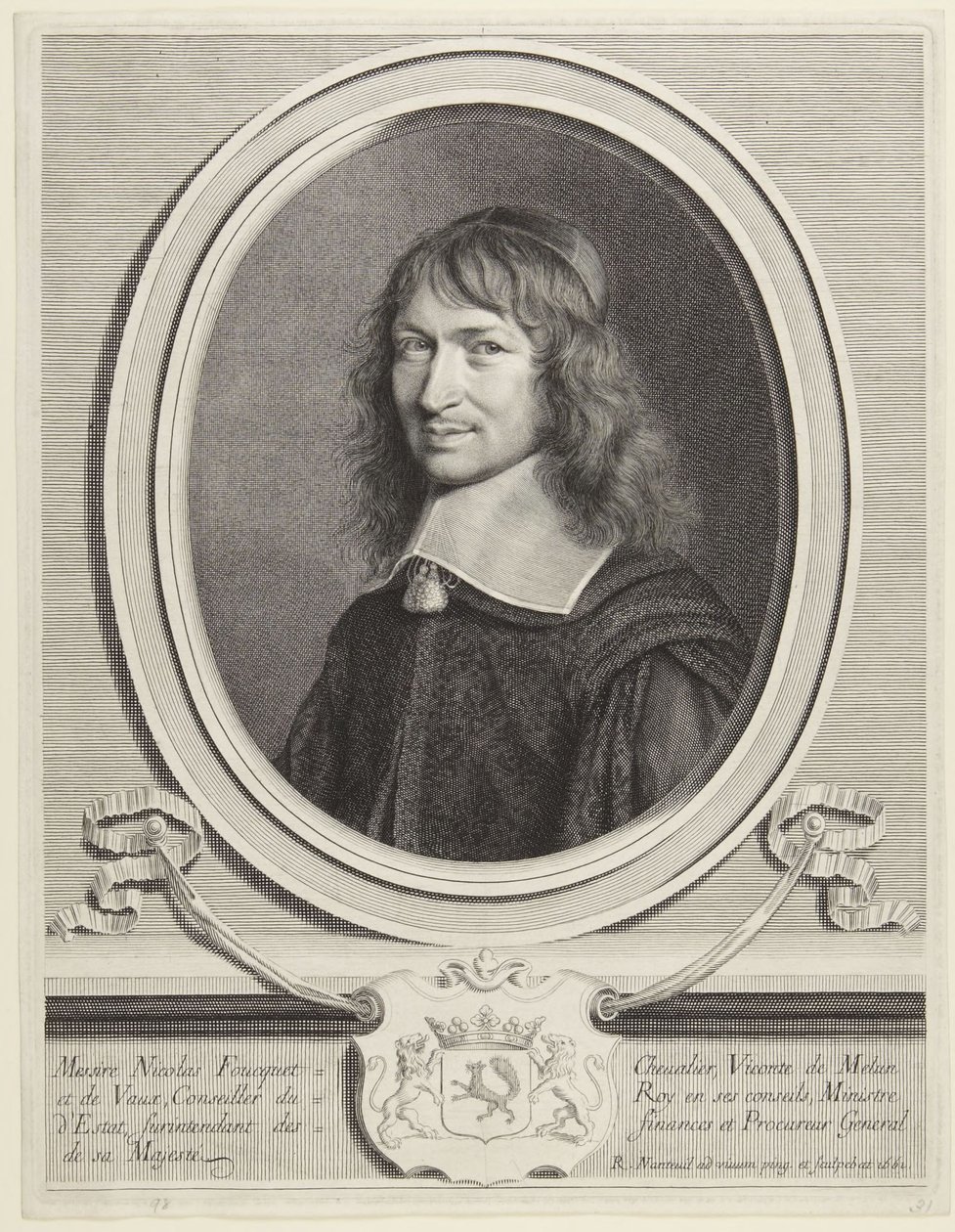 Nicolas Fouquet, wicehrabia Melun i Vaux autorstwa Robert Nanteuil