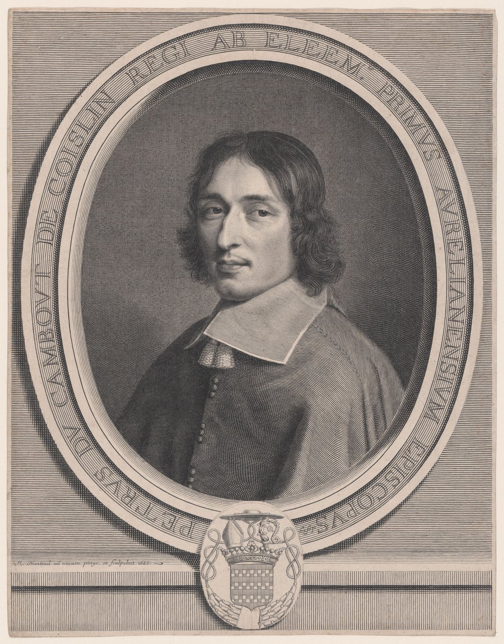 Pierre-Arnoud du Cambout, kardynał de Coislin (kardynał Coislin) autorstwa Robert Nanteuil