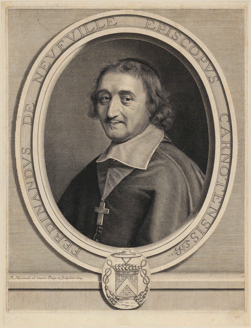 Portret Ferdinanda de Neufville de Villeroy autorstwa Robert Nanteuil