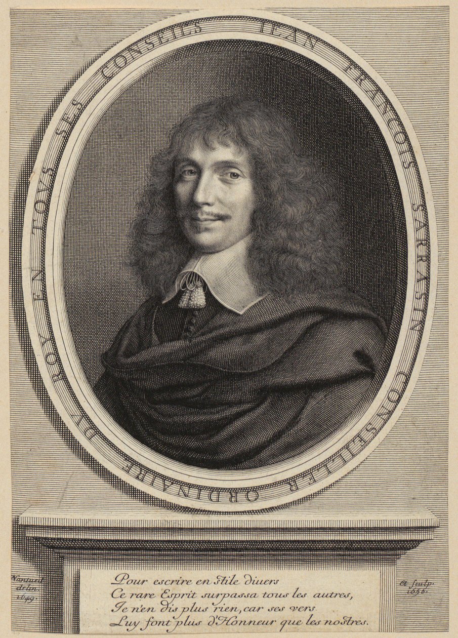 Portret Jeana-Françoisa Sarrazina [Sarrasina] autorstwa Robert Nanteuil