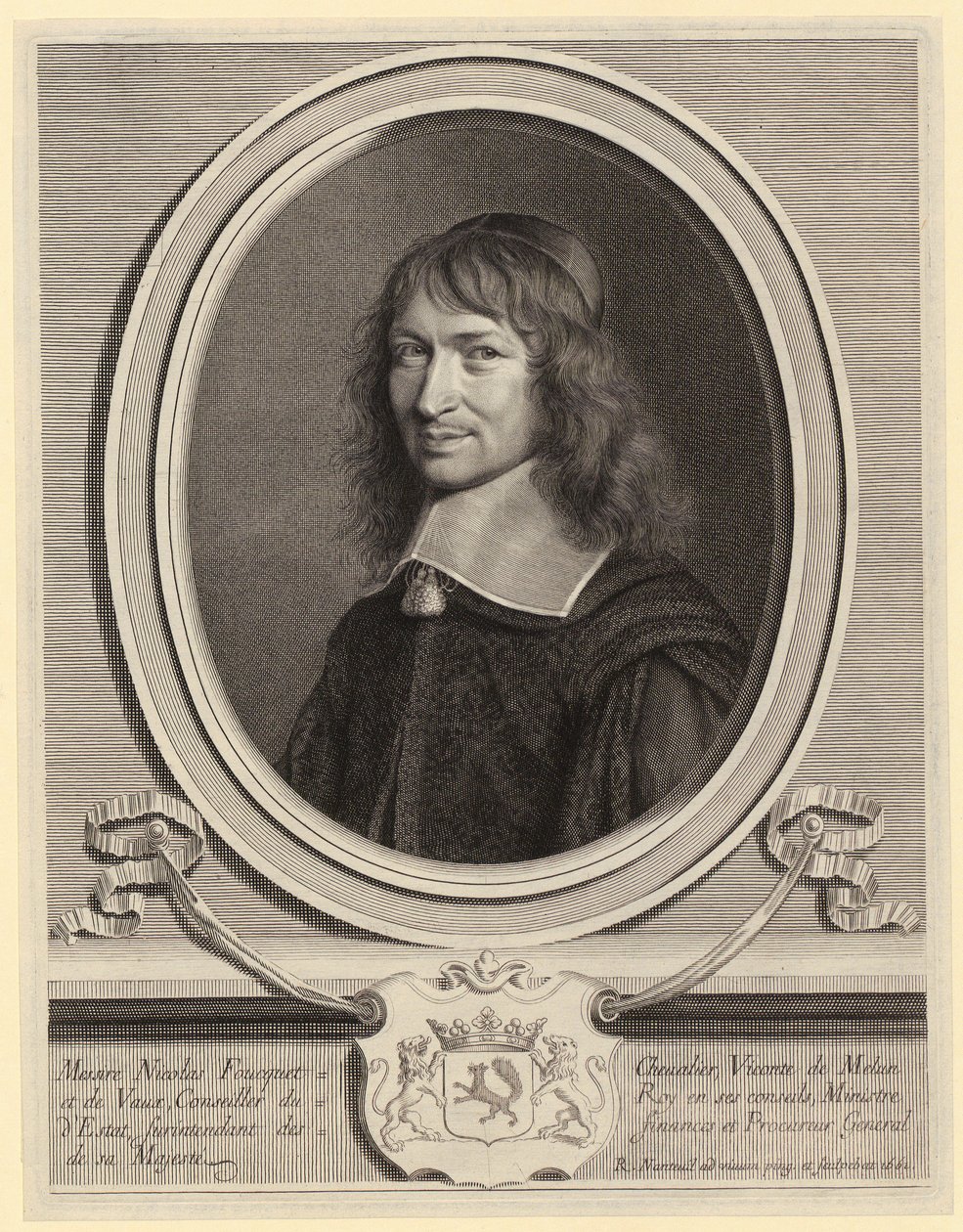 Portret Nicolasa Fouqueta autorstwa Robert Nanteuil