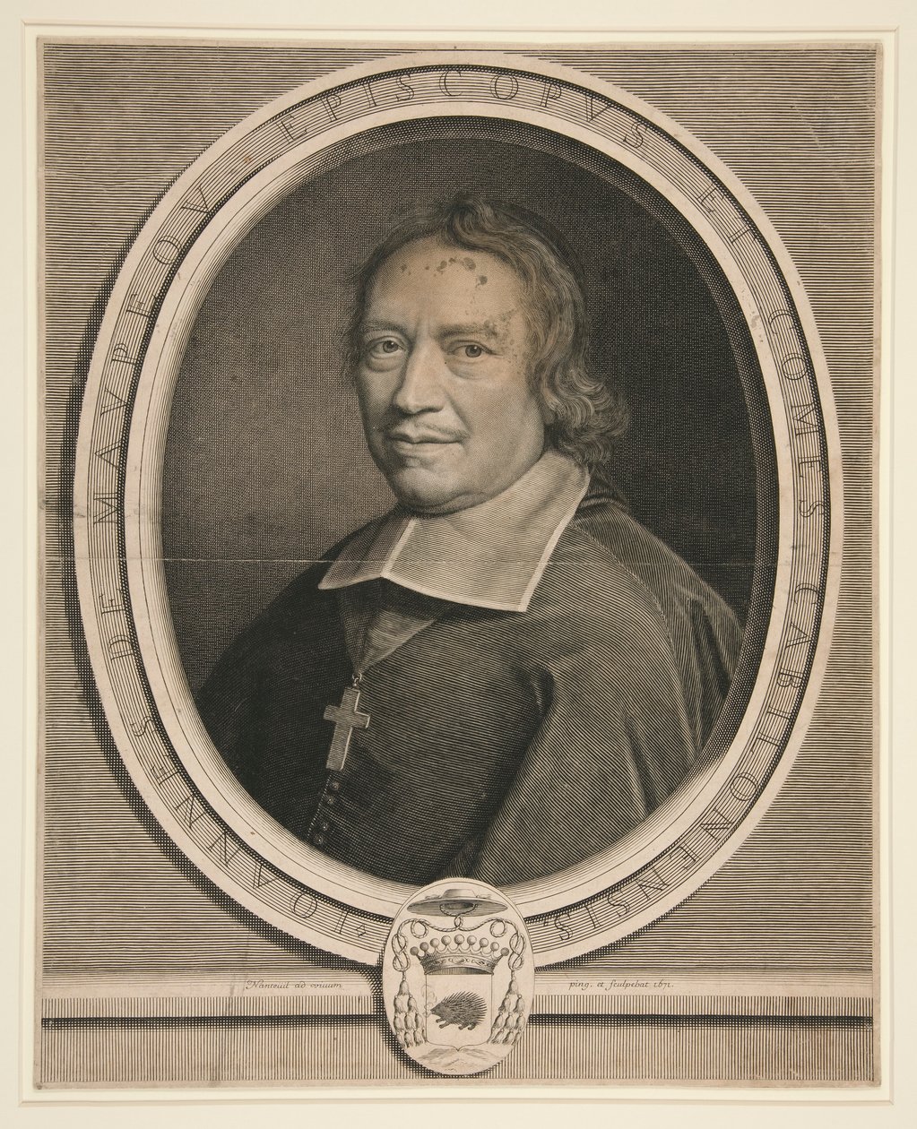 Portret Jeana de Maupeou, biskupa i hrabiego Chalons-sur-Saone autorstwa Robert Nanteuil