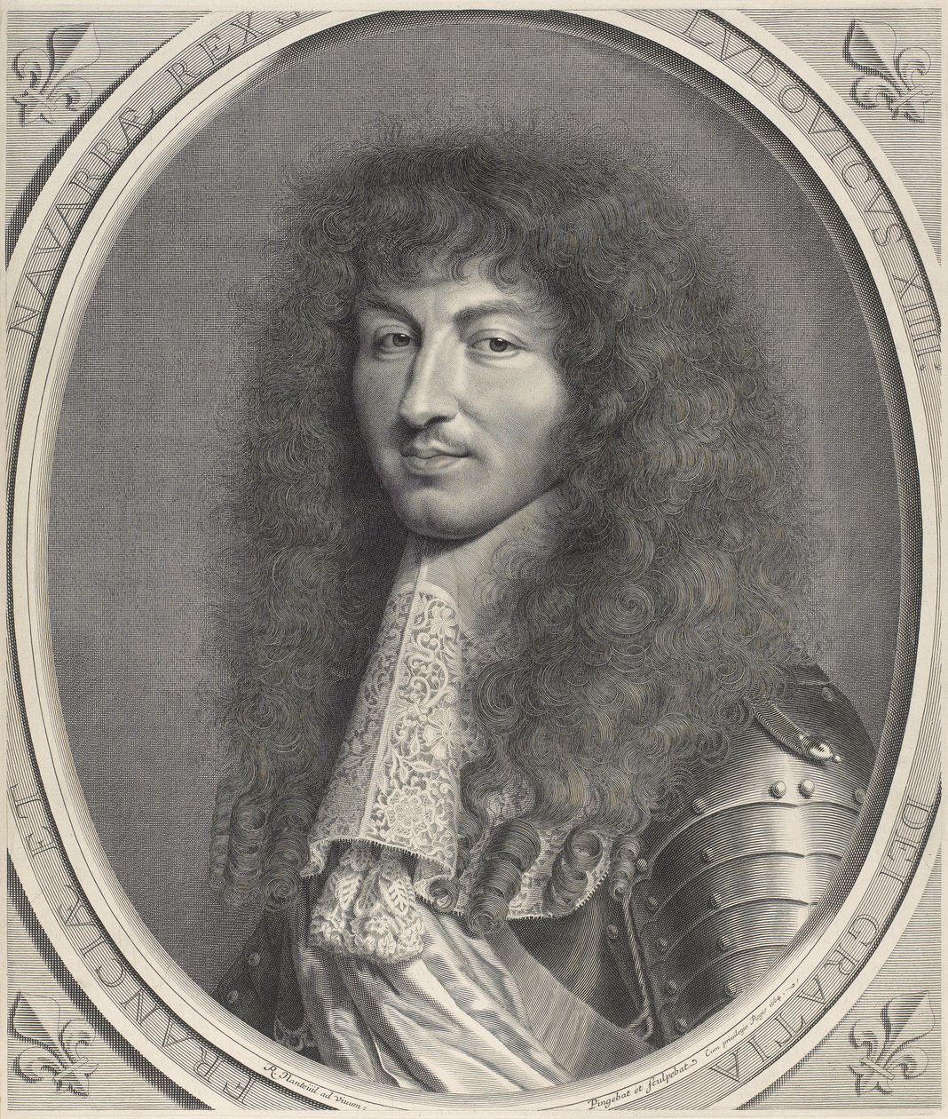 Portret Ludwika XIV autorstwa Robert Nanteuil