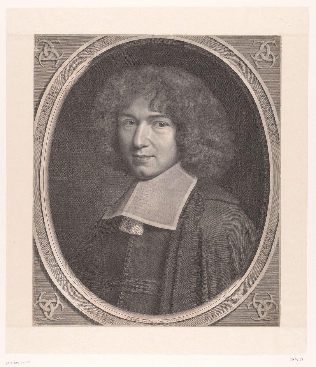 Portret van Jacquesa-Nicolasa Colberta Jacob Nicol Colbert (...) (tytuł na obiekcie) autorstwa Robert Nanteuil