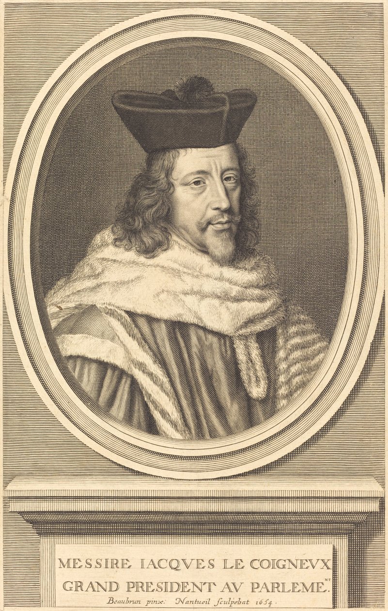 Jacques Le Coigneux autorstwa Robert Nanteuil after Henri Beaubrun