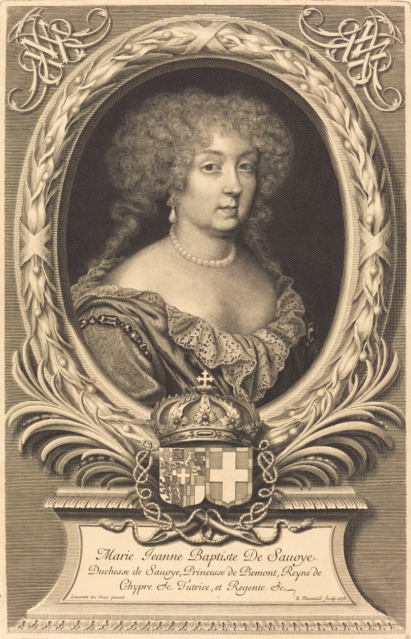 Marie-Jeanne-Baptiste, księżna Sabaudii autorstwa Robert Nanteuil after Laurent Dufour