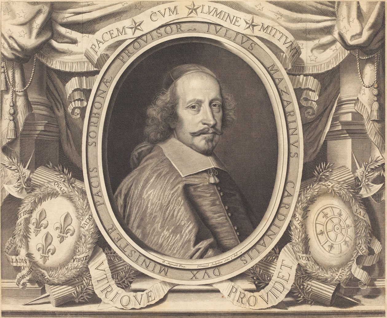 Kardynał Jules Mazarin autorstwa Robert Nanteuil after Pierre Mignard I