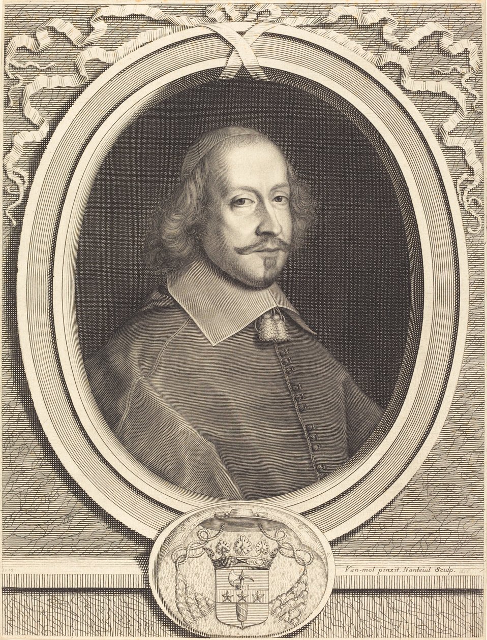 Kardynał Jules Mazarin autorstwa Robert Nanteuil after Pieter van Mol