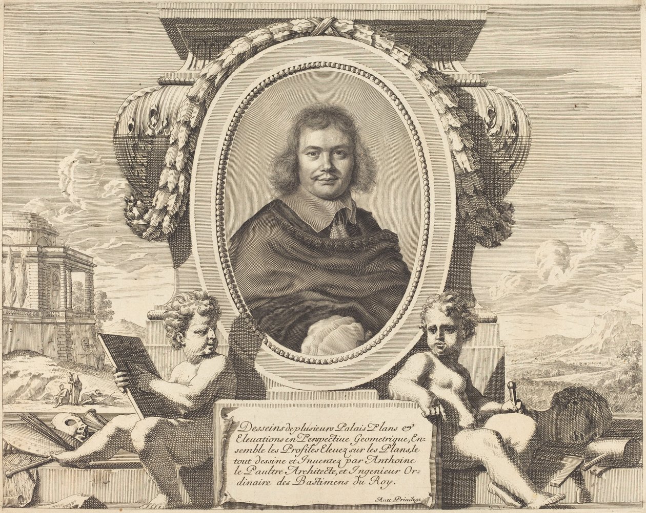 Antoine LePautre autorstwa Robert Nanteuil and Jean Lepautre