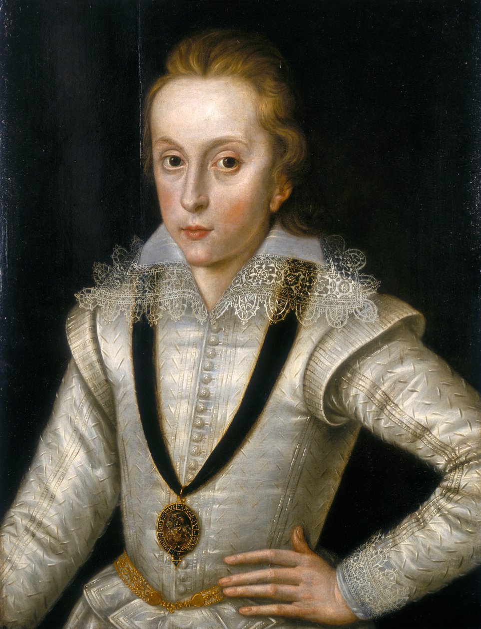 „Portret Henryka Fryderyka, księcia Walii 1594-1612”, c1604 autorstwa Robert Peake I
