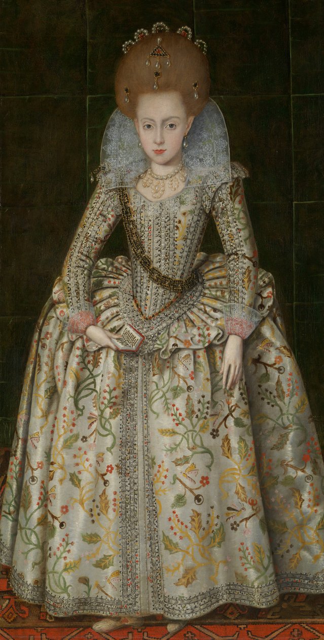 Księżniczka Elżbieta 1596-1662, późniejsza królowa Czech, ca. 1606. autorstwa Robert Peake I