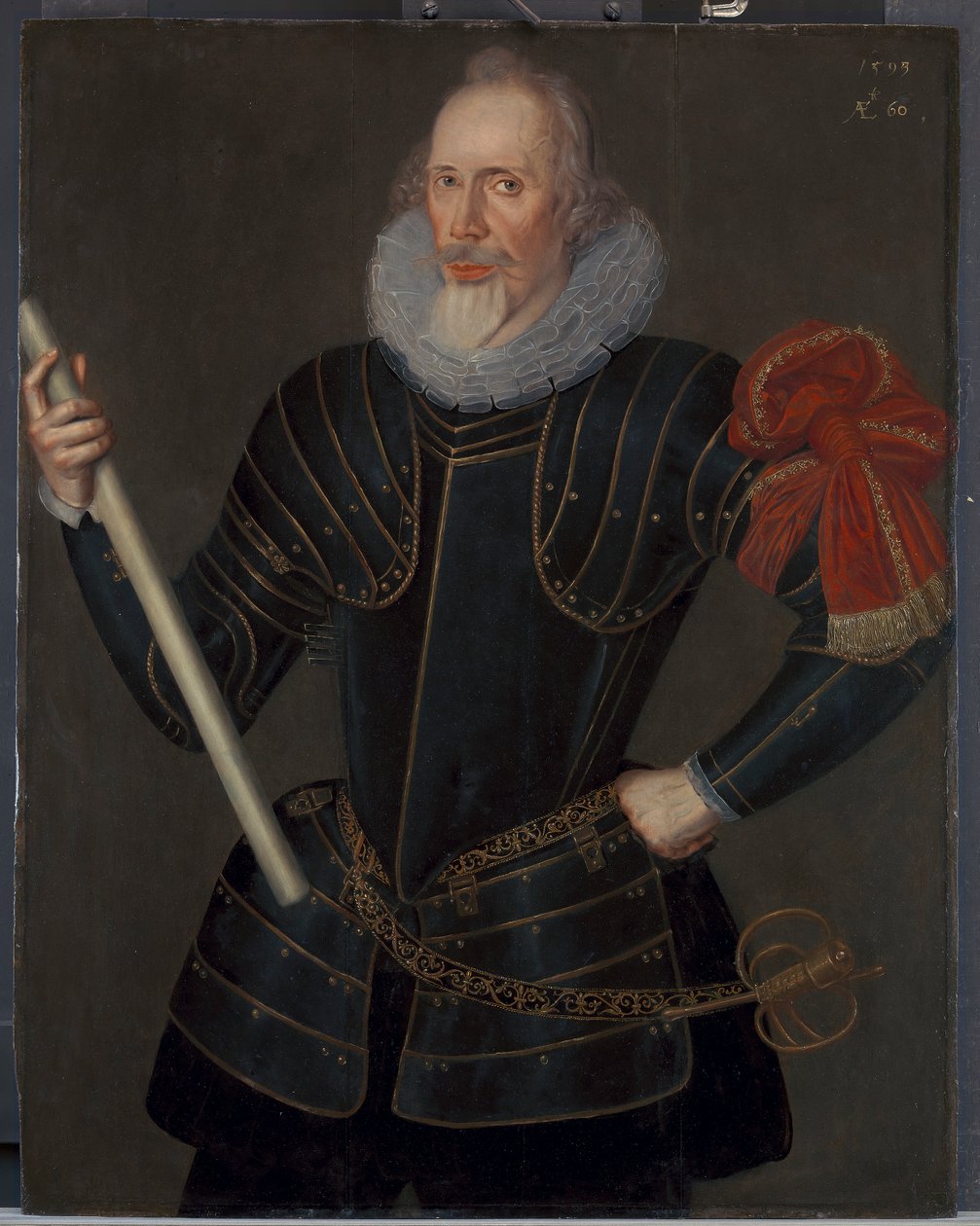 Portret mężczyzny, prawdopodobnie Thomasa Howarda, trzeciego wicehrabiego Bindona (ok. 1539–1611) autorstwa Robert Peake the elder