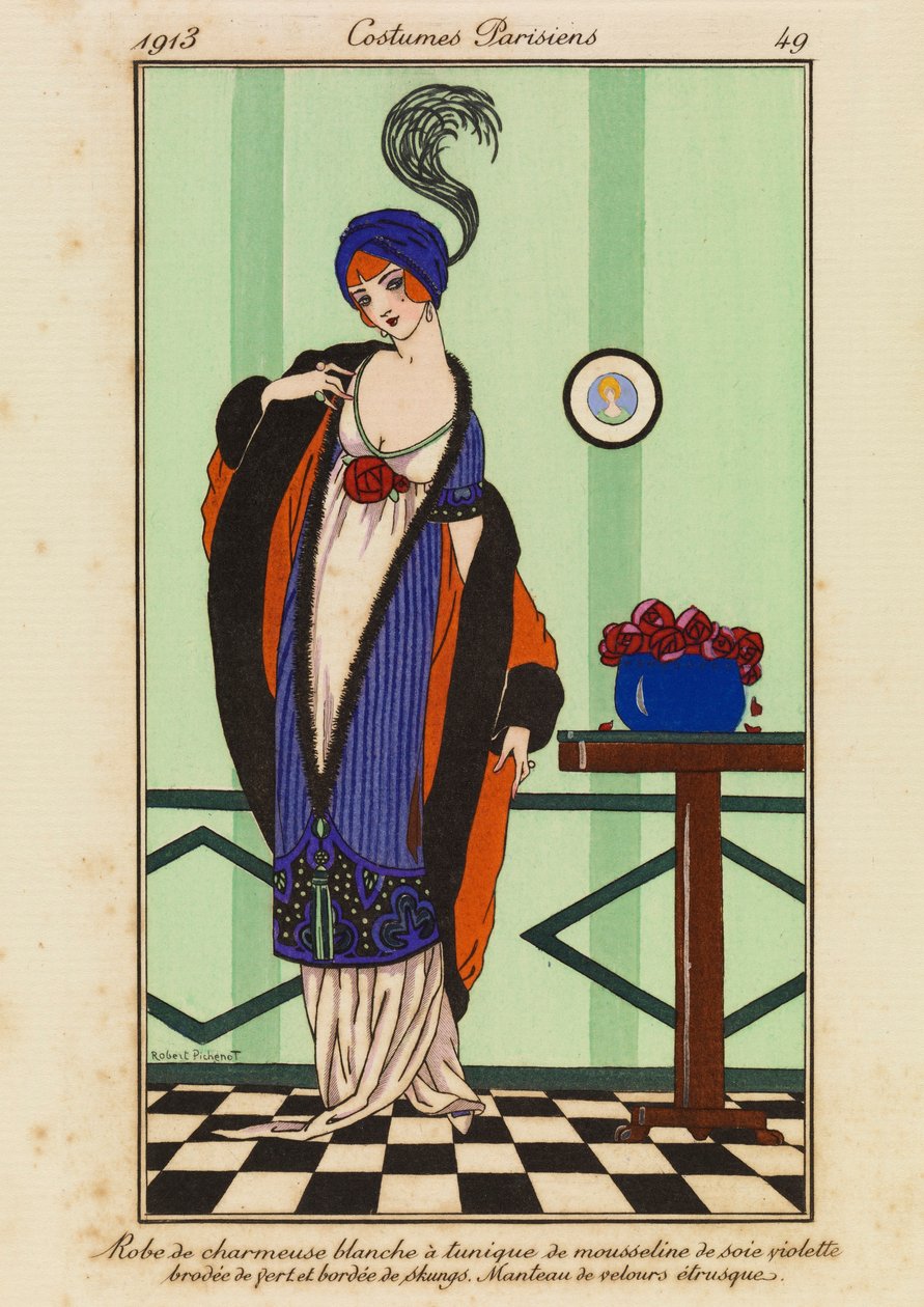 Talerz 49 z „Costumes Parisiens” autorstwa Robert Pichenot