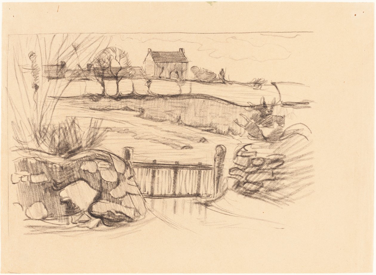 Brama do domu wiejskiego, Pont-Aven autorstwa Robert Polhill Bevan