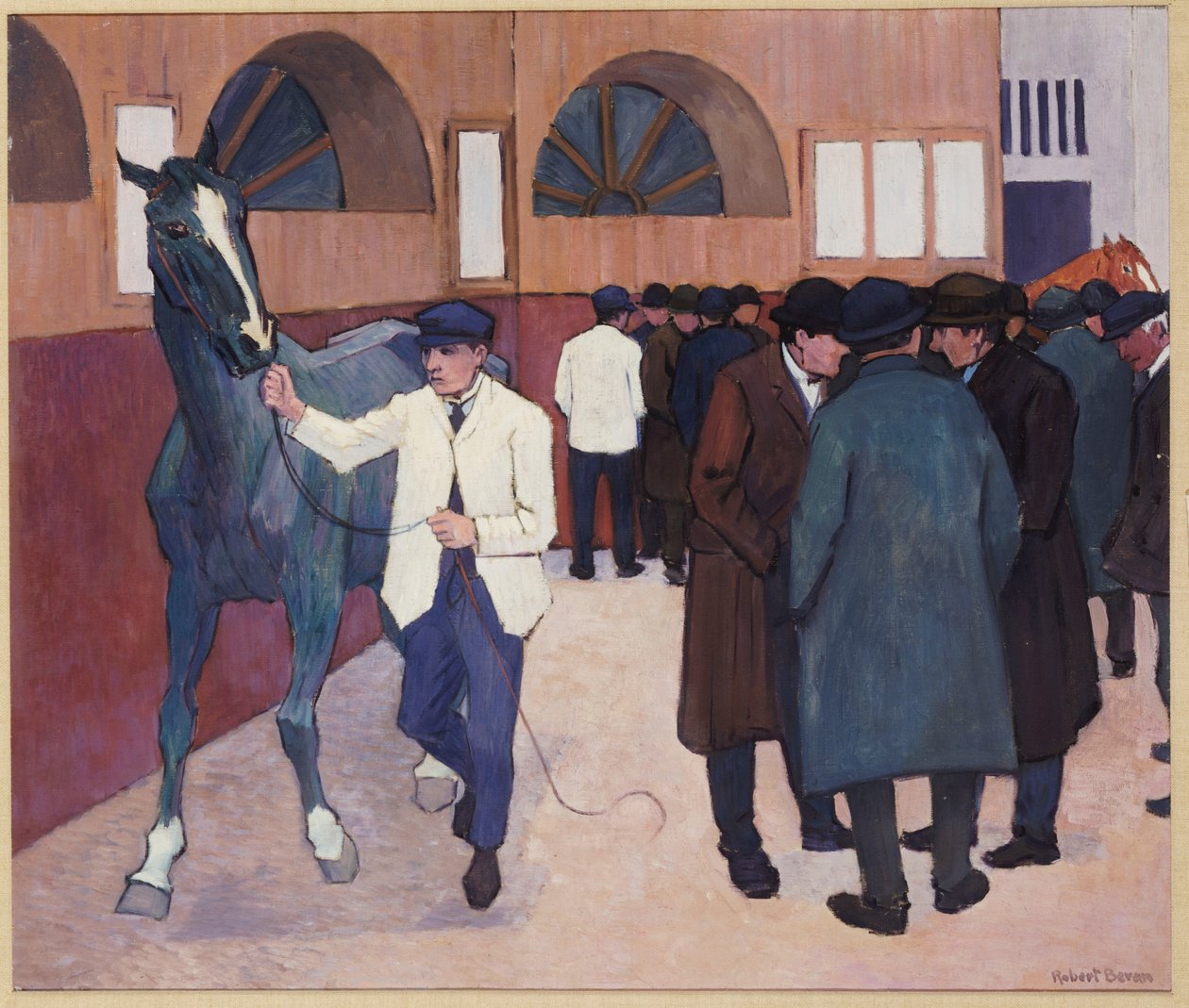 Handlarze koni w Barbakanie, 1918 autorstwa Robert Polhill Bevan