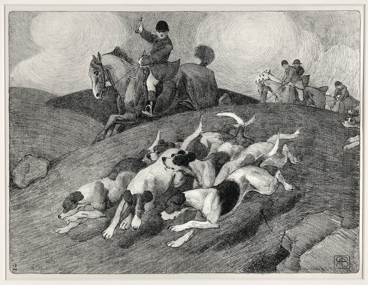 Scena polowania (lito) autorstwa Robert Polhill Bevan